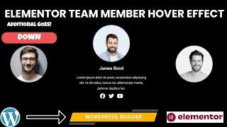 How to Create Elementor Custom Team Section | Additional Information Slide Down | WordPress Builder