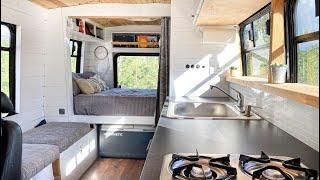 Spacious Shuttle Bus Conversion Built For Family Adventures - DIY Tiny House