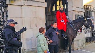 ENTITLED Tourists Ordered to GET OUT of the Box by Guard and Police at Horse Guards!