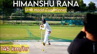 Ft Himanshu Rana | Open nets batting practice | Nets practice batting | bowling machine 145 km/hr