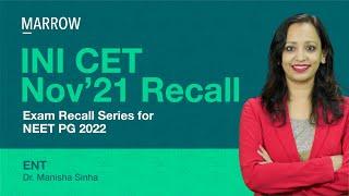 Exam Recall Series (INI CET Nov '21) - ENT