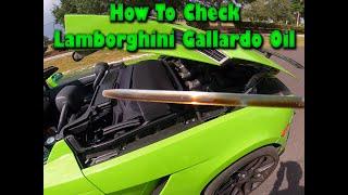 How To Check Lamborghini Gallardo Oil Level