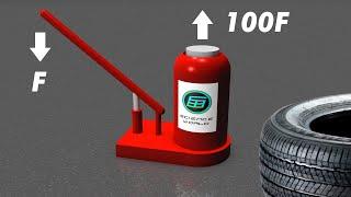 How a hydraulic jack works (3D Animation | Pascal Principle)