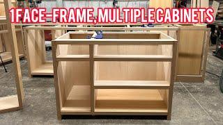 How to build 1 Face-Frame for Multiple Cabinets