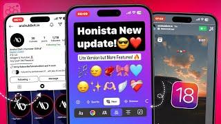 Honista New Update  iOS INSTAGRAM | Share Reels Like iPhone Story + iOS 17.4 Emojis & New Features