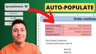 Auto-Populate Cells From Drop-Down Selection in Excel (3 steps)