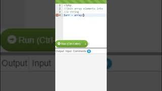 Join array of elements into string in PHP #shorts #php #programming #coding #array
