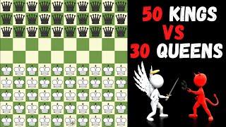 50 Kings VS 30 Queens | Fairy Chess
