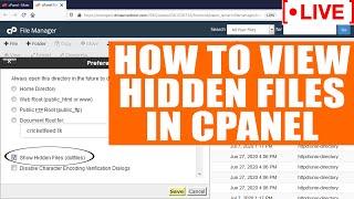 [LIVE] How to view Hidden dot files in cPanel?