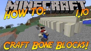 Minecraft 1.10 | How To: Craft & Find Bone Blocks! [FOSSILS!]