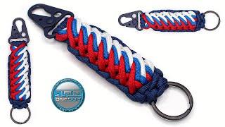 Keychain Paracord  Flag Key fob Paracord Tao Tao Knot Tutorial