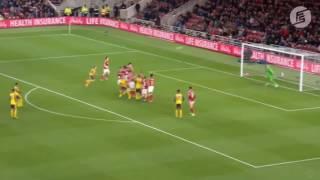 Alexis Sanchez free kick goal Vs middlesbrough 2017