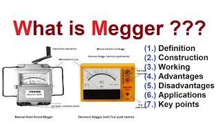 What is Megger? Definition, Construction, Working, Advantages, Disadvantages, Applications #megger