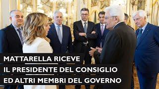 Mattarella incontra il Presidente del Consiglio e altri membri di Governo