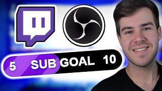 How To Add Twitch Sub Point Goal To Your Stream  (For Beginners)