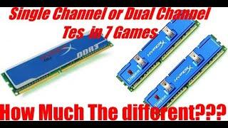 Single Channel vs Dual Channel RAM Test in 7 Games | High setting