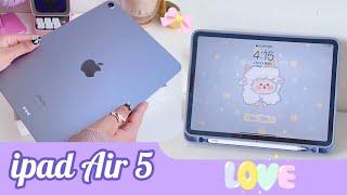 ipad air (purple color) unboxing / Apple pencil + accessories ( Tonni art and craft)