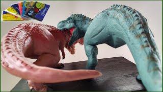 SPECKLES VS ONE EYE FINAL BATTLE WITH CLAY/PLASTILINA. Tarbosaurus, tyrannosaurus.