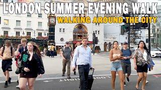 London Summer Evening Walk | Walking around the city 2022 | London Walk [4K HDR]