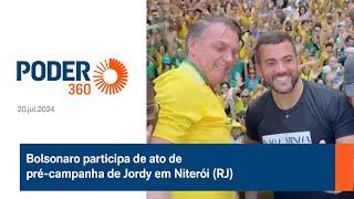 Bolsonaro participa de ato de pré-campanha de Jordy em Niterói (RJ)