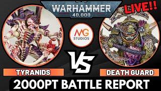 LIVE Tyranids vs Death Guard | Warhammer 40k 10th Edition Battle Report