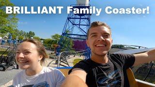 Riding Movie Park Studio Tour at Movie Park Germany! Amazing Storytelling Intamin Family Coaster