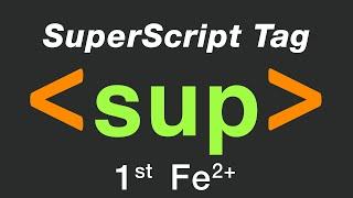 Sup tag in HTML | How to write Superscript in HTML5