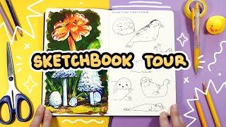 SKETCHBOOK TOUR  pen, gouache, copic markers, and more!