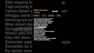Lirik Lagu Rindu Semalam-Titi Kamal #lyrics #rindusemalam #shorts