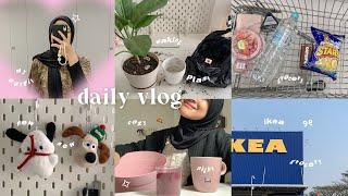 Daily vlog: productive day!, work out, grocery, making plant, ikea , unboxing, cozy night, ramen