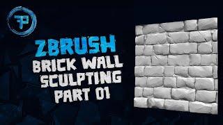 Zbrush Brick Wall Sculpting Part 01