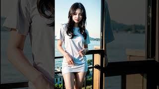 4K AI 룩북 AI art 오버핏 티셔츠 모델 vrog lookbook ai model #패션 #옷 #룩북