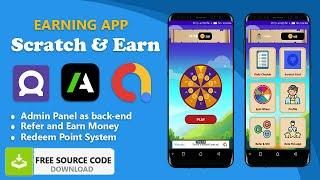 Scratch & Spin to Win Android App with Earning System (Admob, Facebook, Start App Ads)