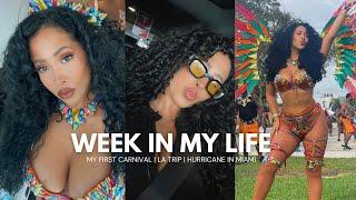 WEEKLY VLOG  : MY FIRST CARNIVAL IN MIAMI + LOS ANGELES TRIP