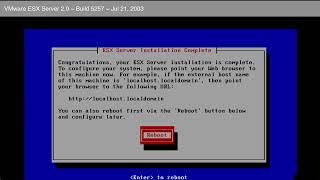 VMware ESX Server 2.0 Install