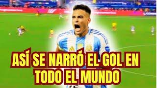 Así se NARRÓlos GOLES de LAUTARO MARTINEZ ante COLOMBIA por la Copa América