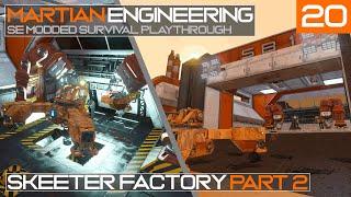 Martian Engineering E20: Skeeter Factory Pt2 | Vanilla Automation | Space Engineers Survival