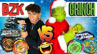 Beyblade | Grinch Funny Battle!  Burst Quad Drive Christmas Toys!