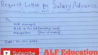 Salary advance Request letter || ALF Education