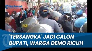 AKSI LEMPAR BATU DI DEMO SITUBONDO, Tak Terima Tersangka Karna Suswando Maju Pilkada