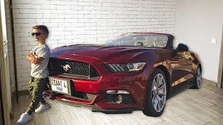 Turned a car Ford Mustang into a real convertible. Video for kids.