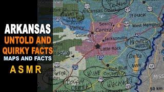 ASMR: ARKANSAS - The Untold and Quirky FACTS | Map outline with facts | ASMR maps and Facts