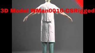 3D Model WMan0010-CSRigged For 3D Max Character Studio Review