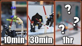 I Built The Three Most Epic Clone Wars Lightsaber Duels As LEGO Star Wars Mocs In 10min 30min & 1hr!