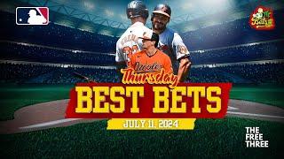 Thursday's MLB Winners! | July 11th 2024 |  THE FREE THREE!