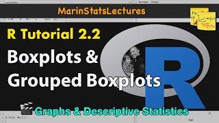 Boxplots and Grouped Boxplots in R | R Tutorial 2.2 | MarinStatsLectures