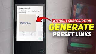 Alight Motion Me Preset Link Generate Kaise Kare Bina Subscription Ke  || 100% Working