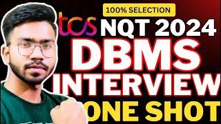 TCS DBMS Interview One Shot | TCS , Capgemini , Cognizant and Important for All Companies