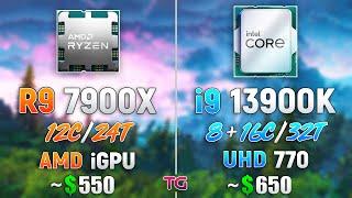 Ryzen 9 7900X vs Core i9 13900K - CPU and iGPU Test