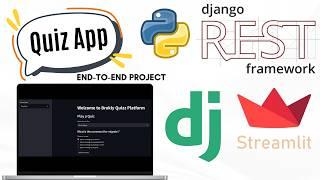 Build a Quiz App with Django Rest Framework & Streamlit | Beginner-Friendly Tutorial | Brokly Master